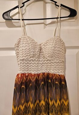 Dress Size Medium Body Central Open Back Long Multicolor Top Knit Dress